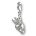 Melina Damen-Charm Anhänger Totenkopf mit Krone Zirkonia 925 Sterling Silber 1800125