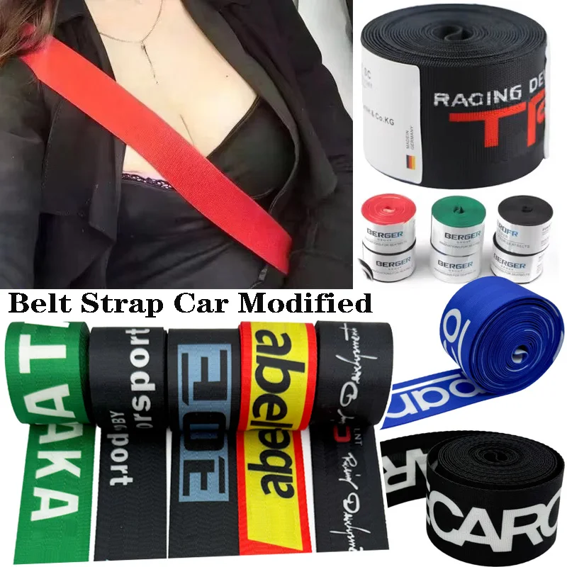 2 pièces de ceintures de sécurité colorées pour voiture, ceinture de sécurité universelle, ceinture de sécurité pour assurance automobile, sangle de ceinture de sécurité haute résistance, ceinture de sécurité modifiée