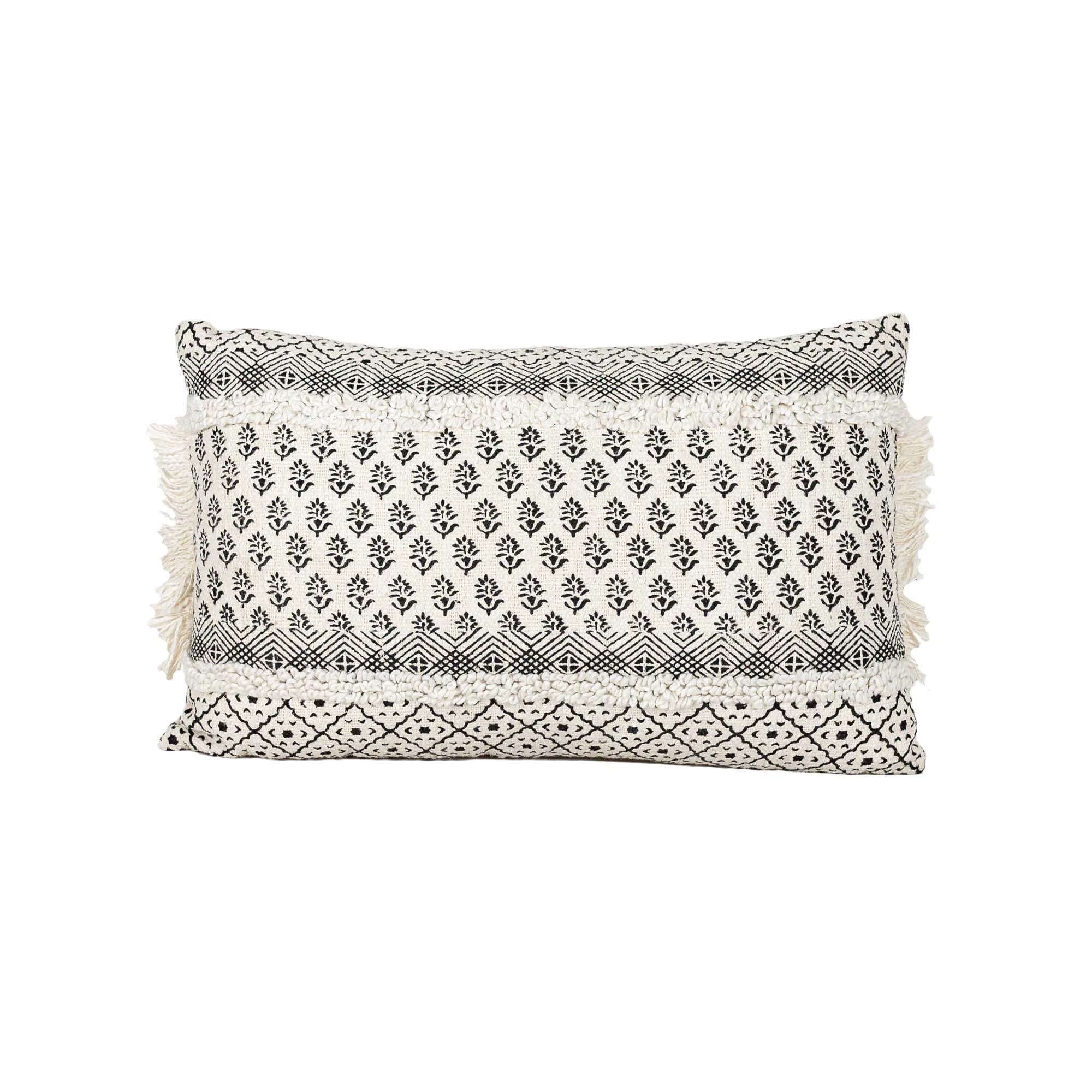 Foreside Home & Garden Boho Print Filled Lumbar Pillow