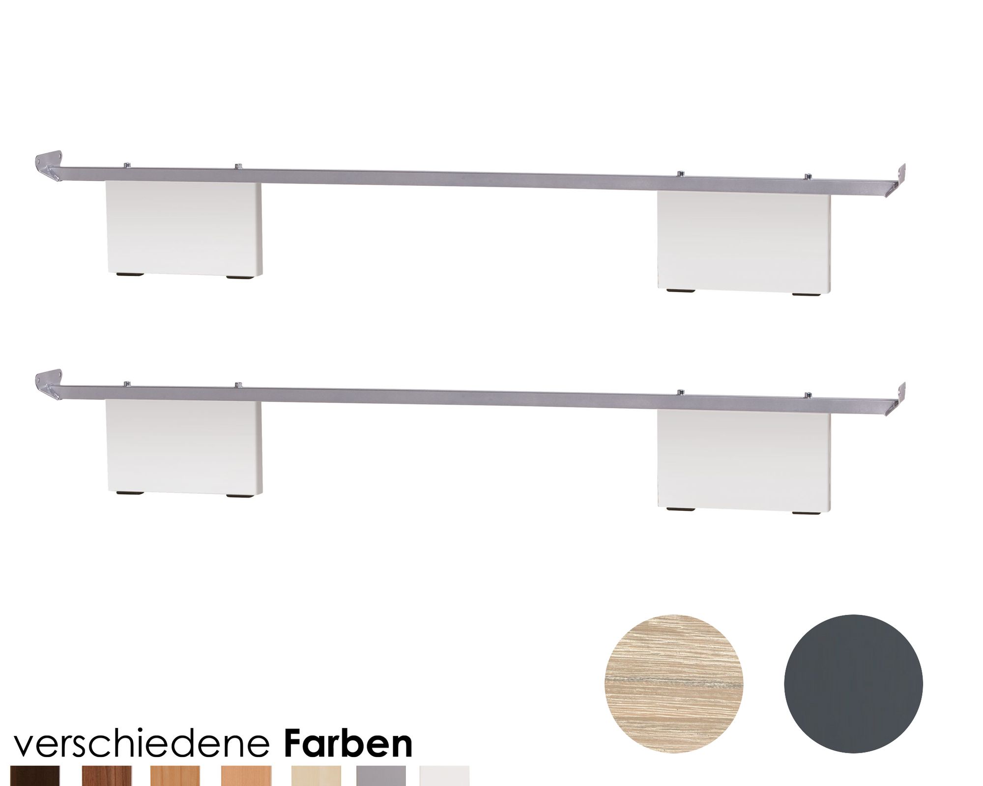 Hasena Dream-Line Füsse Vilo 10 cm / 180 cm / Buche weiss lasiert, lackiert