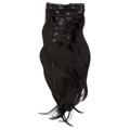 Love Hair Extensions Haarverlängerung Komplett-Set Silky Straight Thermofaser 45 cm 10 Haarteile Jet Black