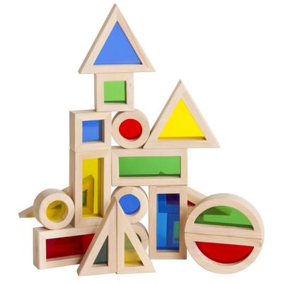 Guidecraft Jr. Rainbow Blocks: 40 piece Set