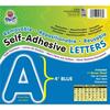 Pacon Self-Adhesive Reusable Letters 4 Inches Blue 78 Pieces