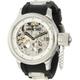 Invicta Russian Diver Men's Quartz Watch with Silver Dial Chronograph Display and Black Rubber Strap 1242