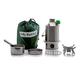 'Scout' Kelly Kettle® - BASIC KIT - All in Stainless Steel (1.2 ltr kettle + Green Whistle + Steel Cook Set + Steel Pot/Base Support | Boil Water & Cook Fast Outdoors | Camping Kettle and Wood Fueled Camp Stove in one | Ultra fast | Lightweight | NO...