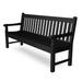 POLYWOOD® Rockford Outdoor Bench Plastic in Black | 35.25 H x 72 W x 24 D in | Wayfair RKB72BL