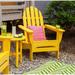 POLYWOOD® Classic Folding Adirondack Chair in White/Yellow | 35.75 H x 29 W x 35.75 D in | Wayfair AD5030LE