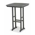 POLYWOOD® Nautical 31" Bar Outdoor Table Plastic in Gray | 42 H x 31 W x 31 D in | Wayfair NCBT31GY