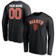 Men's Fanatics Branded Black San Francisco Giants Personalized Winning Streak Name & Number Long Sleeve T-Shirt
