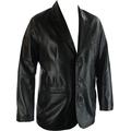 Unicorn Mens Real Leather Jacket Classic Suit Blazer Black #G4 (M)