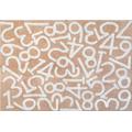 Aratextil. Kids Rug 100% Cotton Machine Washable Collection Numeros Beige 120x160 cms