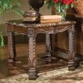 Michael Amini Windsor Court End Table Wood/Glass in Brown | 24 H x 28 W x 26 D in | Wayfair 70202-54