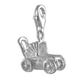 Melina Damen-Charm Anhänger Kinderwagen 925 Sterling Silber 1800495