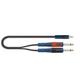 Roksolid Audiokabel mit Mono-Klinkenstecker 2 x 6,3 mm auf 1 x 3,5 mm, 5 m