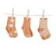 Little Giraffe Box of Socks 6 Pairs Gift Set - Dot/Solid/Stripe 2 Pairs Each (Marigold)