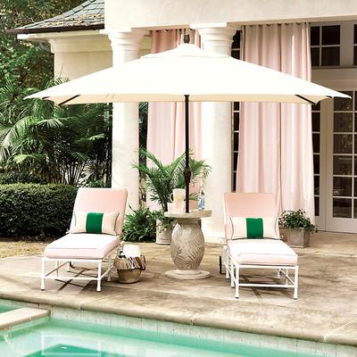 Rectangular Patio Umbrella - Canvas Black Sunbrella, Black - Ballard Designs