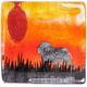 Caithness Glass Crystal Sarah P Art Glass King of the Jungle Safari Paperweight, Black/Clear/Orange/Yellow