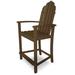 POLYWOOD® Classic Adirondack Counter Outdoor Chair Plastic in Brown | 46.75 H x 24.75 W x 24 D in | Wayfair ADD201TE
