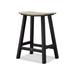 POLYWOOD® Contempo 24" Saddle Outdoor Counter Stool Plastic in Black/Brown | 24.75 H x 19 W x 14 D in | Wayfair 2011-FBLSA