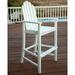 POLYWOOD® Classic Adirondack 30" Patio Bar Stool Plastic in White, Size 52.75 H x 24.75 W x 24.0 D in | Wayfair ADD202WH