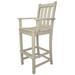 POLYWOOD® Traditional Garden Bar Outdoor Arm Chair Plastic in Brown | 47.75 H x 22.5 W x 22 D in | Wayfair TGD202SA