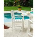 POLYWOOD® La Casa Café Dining Outdoor Arm Chair Plastic/Resin in White | 34 H x 24.5 W x 22 D in | Wayfair TD200WH