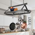 Enclume Premier Handcrafted Hanging Pot Rack Steel in Black | 22 H x 30 W x 16 D in | Wayfair DR5 HS