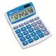Rexel IB410147 Tischrechner 208X-Blister, Solar-/Batteriebetrieb, Schwenkbares Display, 107 x 134 x 28 mm, lichtgrau/blau
