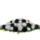 Silk Wedding Flowers Hand-made by Petals Polly, TOP TABLE ARRANGEMENT, WHITE & BLACK ROSE