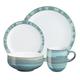 Denby Azure Coast Stoneware Dinner Set, 16-Piece - Turquoise