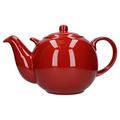 London Pottery 50160 Globe Extra Large Teapot with Strainer, Ceramic, Red, 10 Cup Capacity (3 Litre)