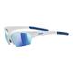 uvex sunsation - Sportbrille für Damen und Herren - verspiegelt - druckfreier & perfekter Halt - white blue/blue - one size