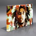 ABSTRACT BOB MARLEY FRAMED A1 CANVAS ART PRINT