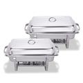 Brand new stainless steel twin pack chafing dishes 8.5 litre.