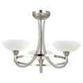 Endon Cagney 3-Light Ceiling Pendant Light Fitting - Chandelier for Living Room, Hallway, Dining - Satin Chrome Finish - Requires 3 x 33W G9 Clear Capsule (Bulbs Not Supplied)