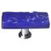 Sietto Skinny Glacier 2" Length Rectangle Knob 0.875 W in blueCrystal & Glass/Metal in Polished Chrome/Deep Cobalt Blue | Wayfair SLK-221-PC