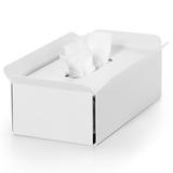 WS Bath Collections Bandoni Tissue Box Cover Metal in White | 3.5 H x 9.6 W x 6.3 D in | Wayfair Bandoni 53441.09
