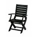 POLYWOOD® Signature Folding Outdoor Chair Plastic/Resin in Black | 37.25 H x 24.75 W x 26.5 D in | Wayfair 1900-BL