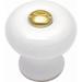 Hickory Hardware English Cozy Mushroom Knob Metal in Brown/White | 0.88" H x 0.88" W x 0.88" D | Wayfair P3-W