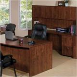 Lorell Essentials Series 36" H x 72" W Desk Hutch, Wood in Brown/Red | 36 H x 72 W x 15 D in | Wayfair 69416