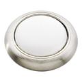 Hickory Hardware Tranquility 1 1/4" Diameter Mushroom Knob Metal in Gray/White/Brown | 1.25" H x 1.25" W x 0.88" D | Wayfair P710-SNW