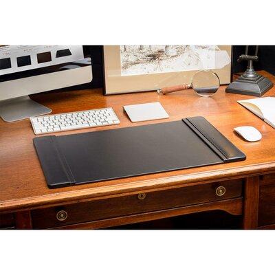 Dacasso Side-Rail Desk Pad Leather in Black | 1 H x 22 W x 14 D in | Wayfair P1028