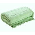 The Bettersleep Company Candlewick Bedspread Luxury Traditional Bed Throw Double Bed Green