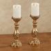 Adriana Candleholder Set Burnished Gold Set of Two, Set of Two, Burnished Gold