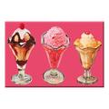 Buyenlarge Three Sundaes Graphic Art on Wrapped Canvas in Brown/Pink/Yellow | 20 H x 30 W x 1.5 D in | Wayfair 0-587-14594-3C2030