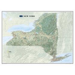 National Geographic Maps New York State Wall Map in Blue | 30 H x 40 W x 0.25 D in | Wayfair RE01020404