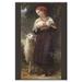 Buyenlarge 'The Newborn Lamb' Painting Print on Wrapped Canvas in Brown | 30 H x 20 W x 1.5 D in | Wayfair 0-587-61646-LC2030
