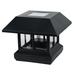 Sterno Home Solar Powered Integrated LED Fence Post Cap Plastic in Black | 4.88 H x 6 W x 6 D in | Wayfair GL23124BK