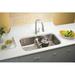 Elkay Lustertone 32.48" L x 18.142" W Double Basin Undermount Kitchen Sink Stainless Steel in Gray | 8 H x 32.48 W x 18.142 D in | Wayfair