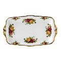 Royal Albert - Old Country Roses Sandwich Tray Gift - Vintage Fine Bone China Serving - Large Size - Floral Pattern, 30cm